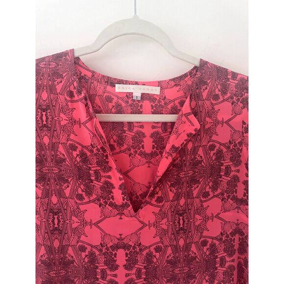 Erica Tanov Nava Dress in Barbi Pink 100% Silk Long Sleeve Midi Size 1 (Small) - Picture 8 of 10